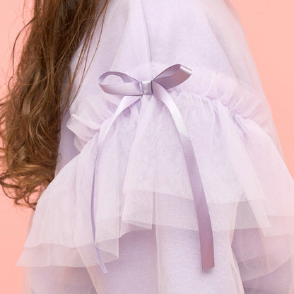 【速幹內襯】蓬鬆網紗衛衣