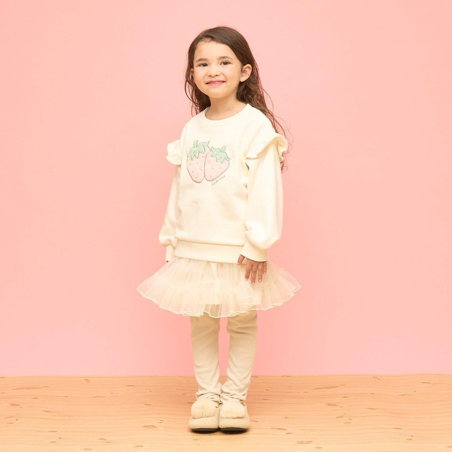 【速幹內層毛圈】草莓貼布繡衛衣