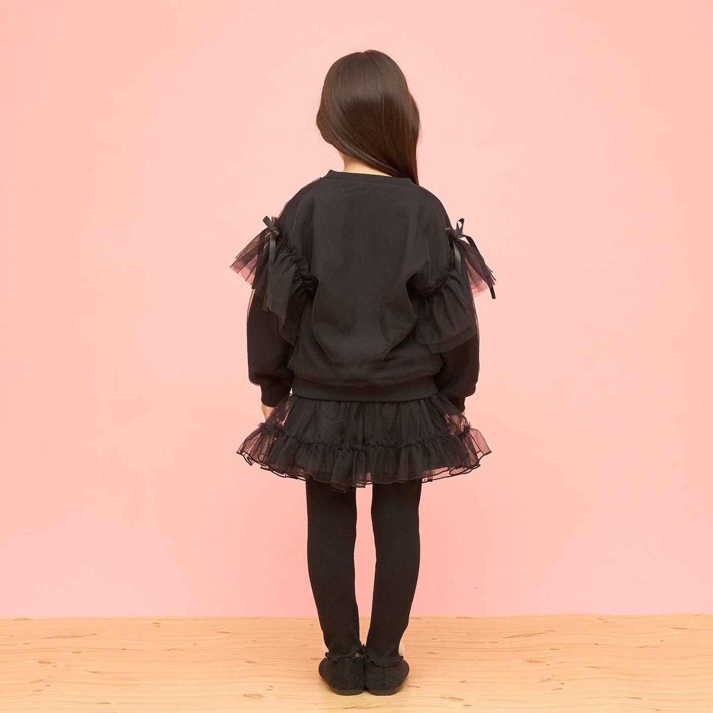 【速幹內襯】蓬鬆網紗衛衣