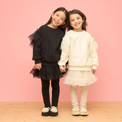 【速幹內襯】蓬鬆網紗衛衣