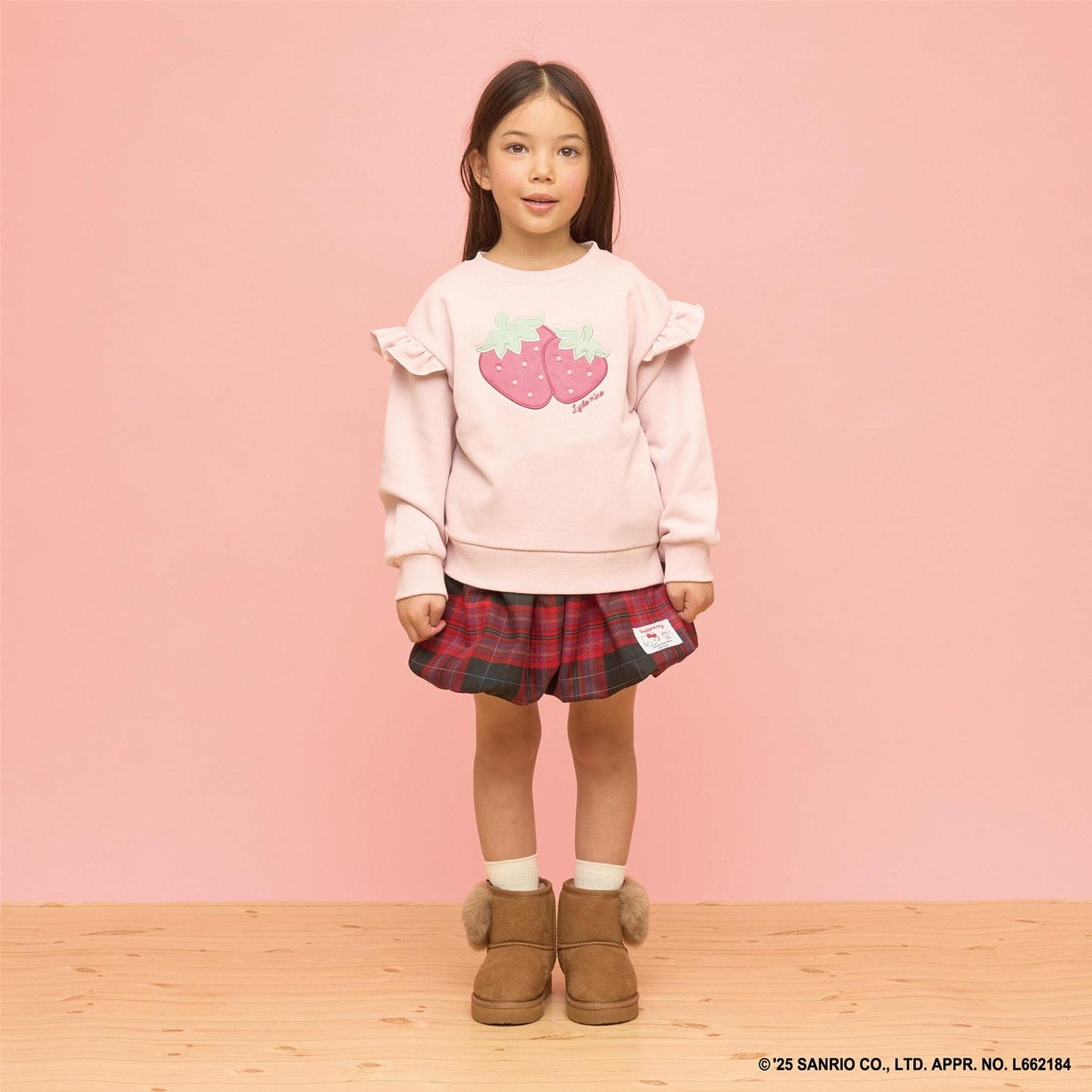 【速幹內層毛圈】草莓貼布繡衛衣