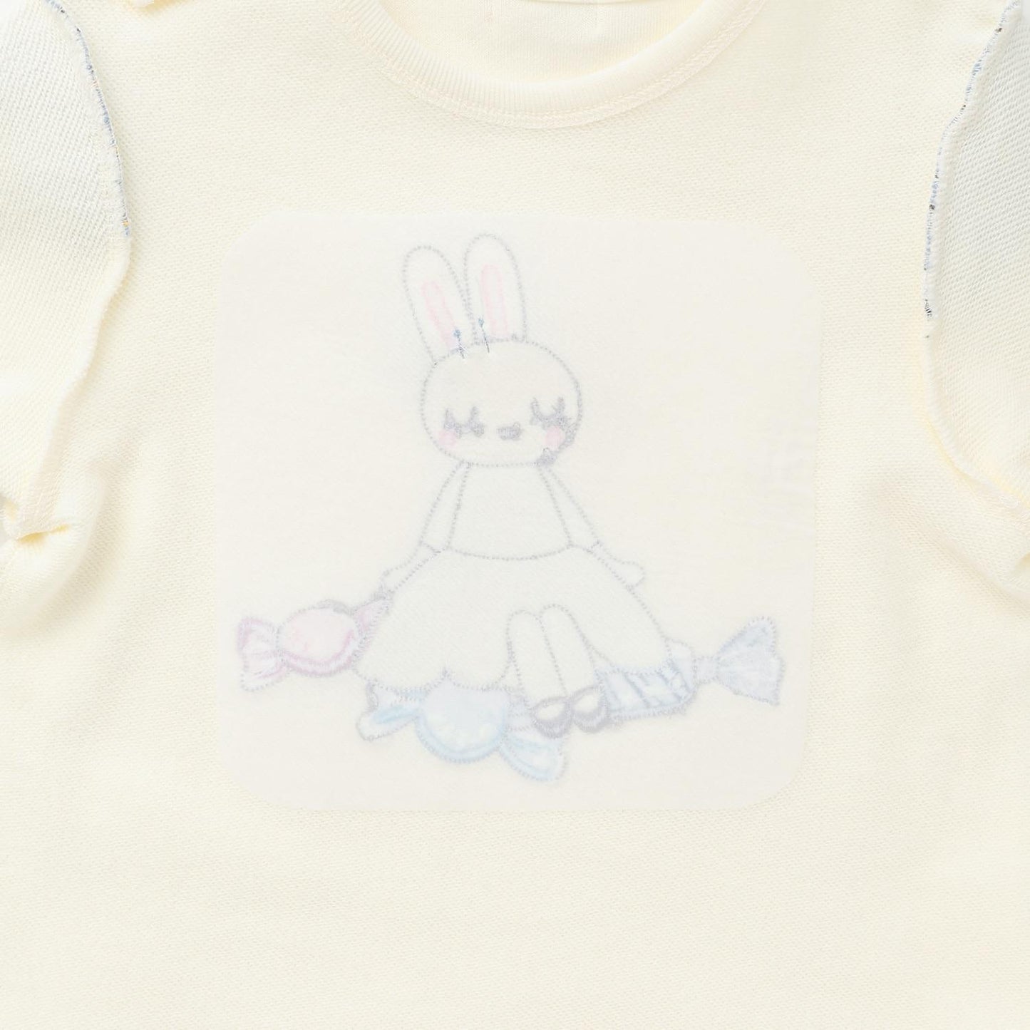 mimi醬貼布繡肩部荷葉邊衛衣