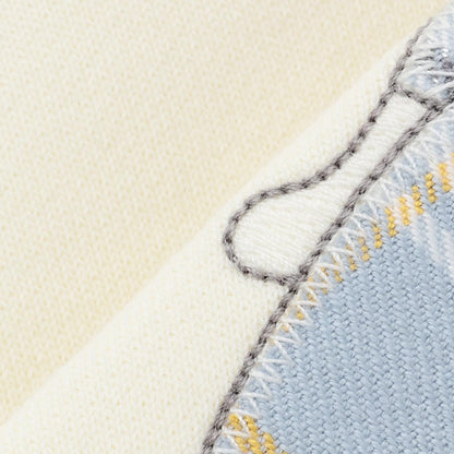 mimi醬貼布繡肩部荷葉邊衛衣