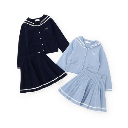 水手領針織套裝