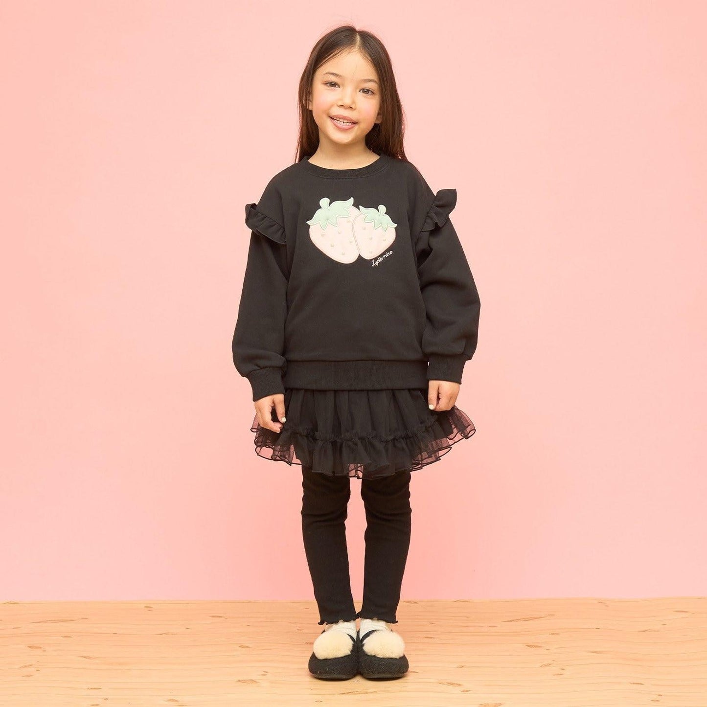 【速幹內層毛圈】草莓貼布繡衛衣