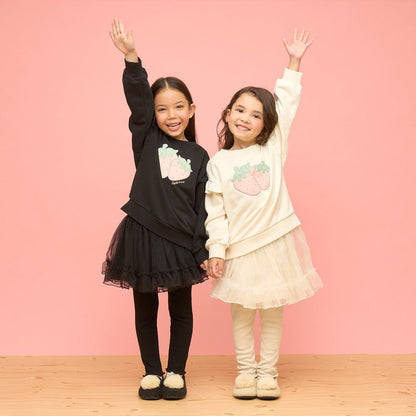 【速幹內層毛圈】草莓貼布繡衛衣