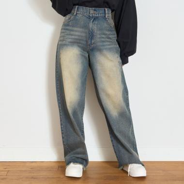 鉚釘流蘇牛仔褲