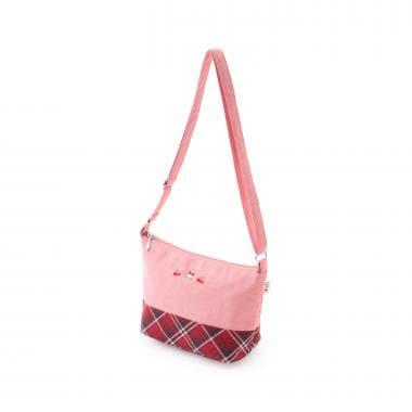 先染格紋×牛仔斜挎包