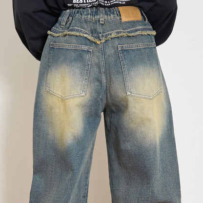 鉚釘流蘇牛仔褲