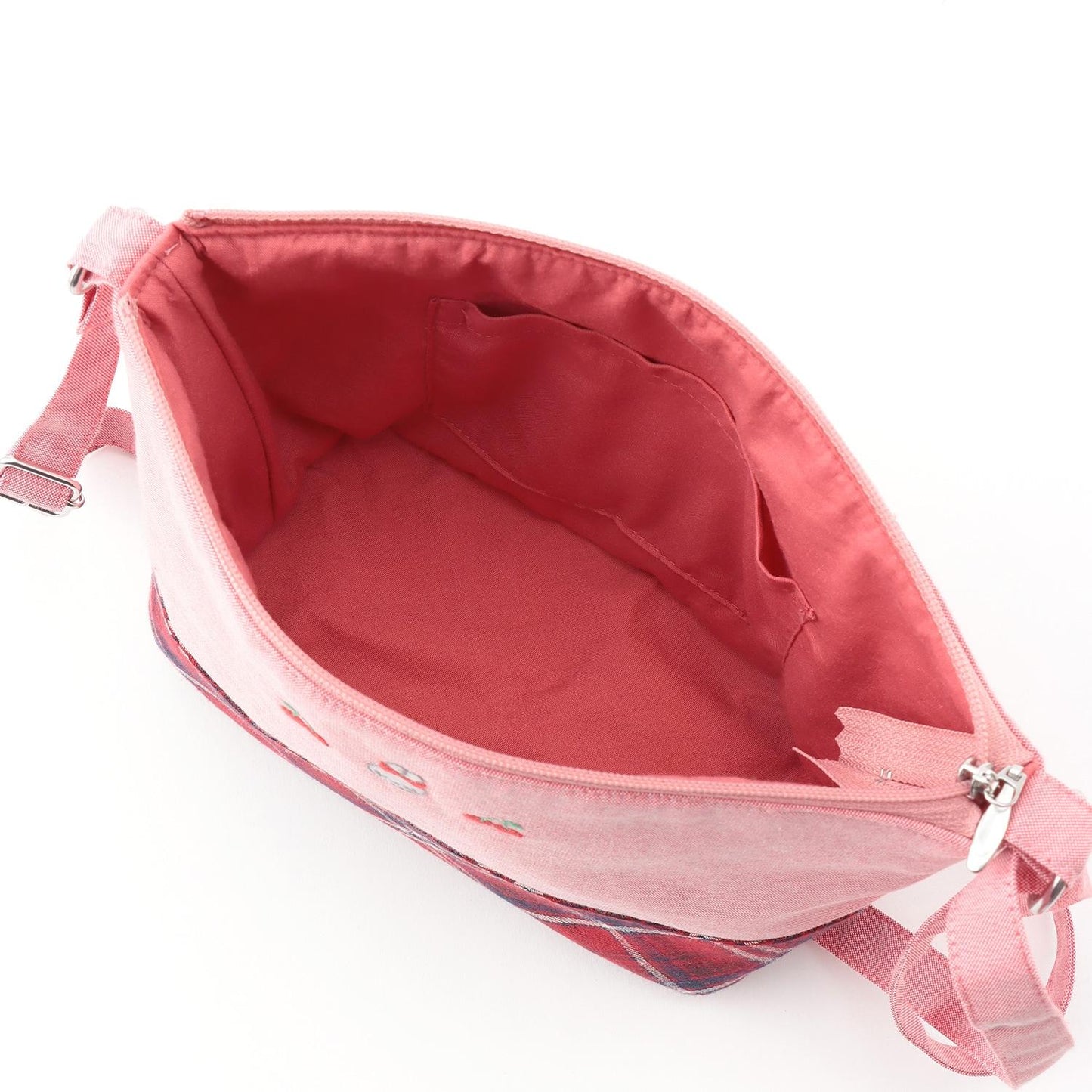 先染格紋×牛仔斜挎包