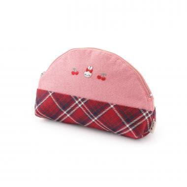 先染格紋×牛仔布收納包