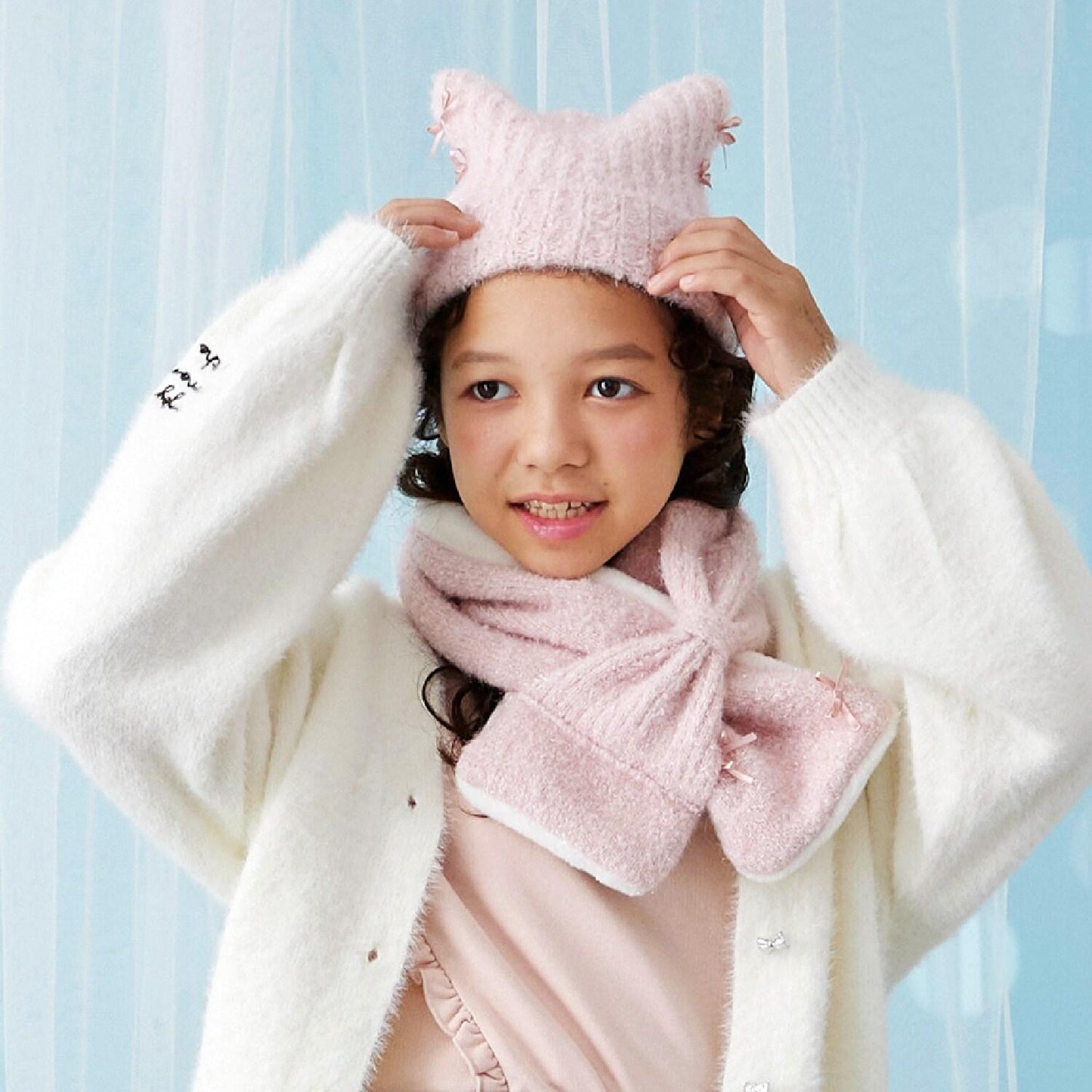 圈圈紗針織連帽衫