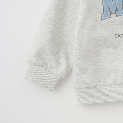 【加絨】【100%純棉】寬鬆版型字母印花套頭衫