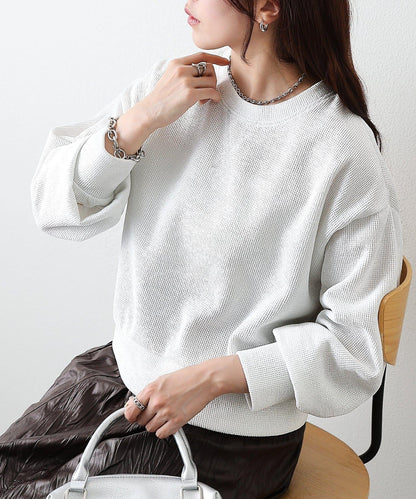 亮片紗線圓領套頭衫