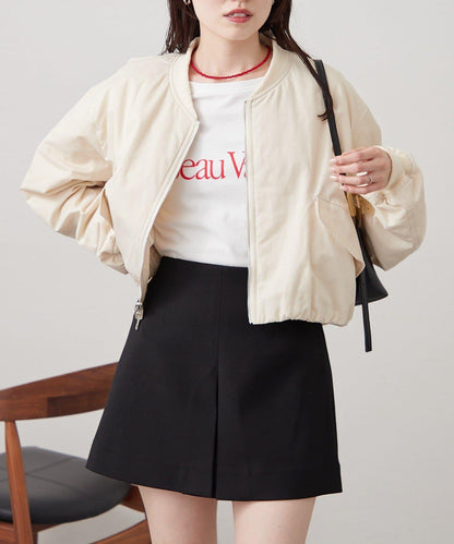 緞面短款夾克