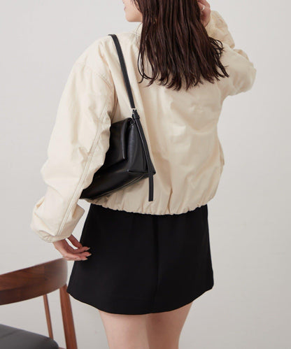 緞面短款夾克