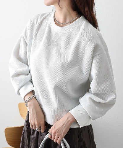 亮片紗線圓領套頭衫