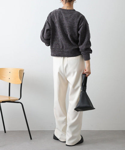 亮片紗線圓領套頭衫