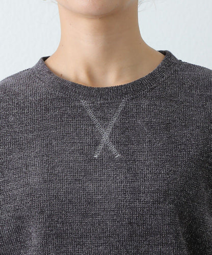 亮片紗線圓領套頭衫