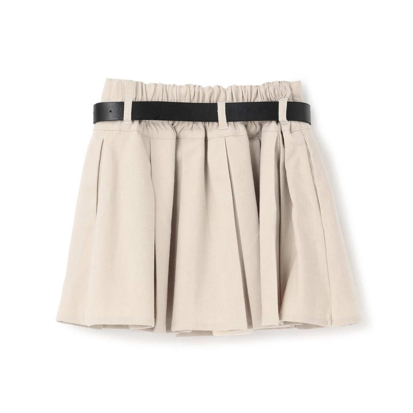 【磨毛】帶腰帶百褶裙