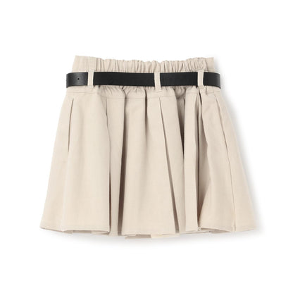 【磨毛】帶腰帶百褶裙