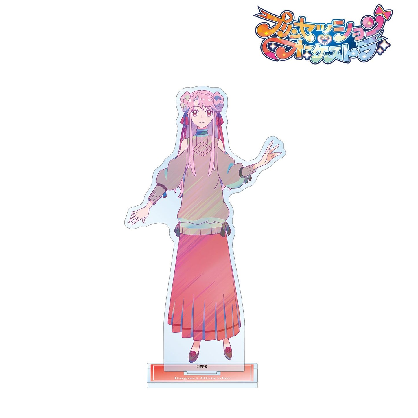 プリンセッション・オーケストラ_識辺 かがり Ani-Art clear label BIGアクリルスタンド 翻譯結果： プリンセッション・オーケストラ_識邊 かがり Ani-Art透明標籤大號亞克力立牌