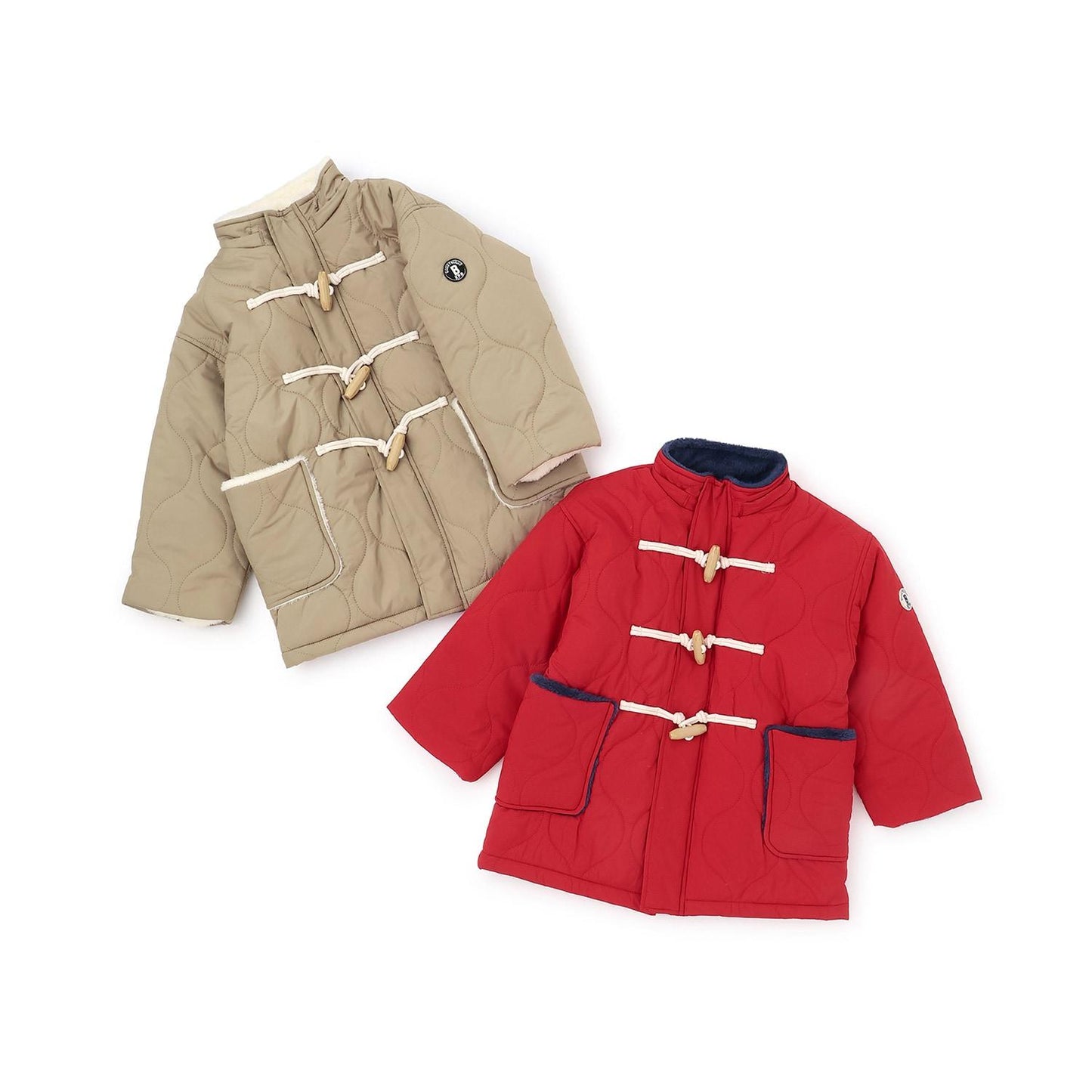 菱格絎縫牛角扣大衣