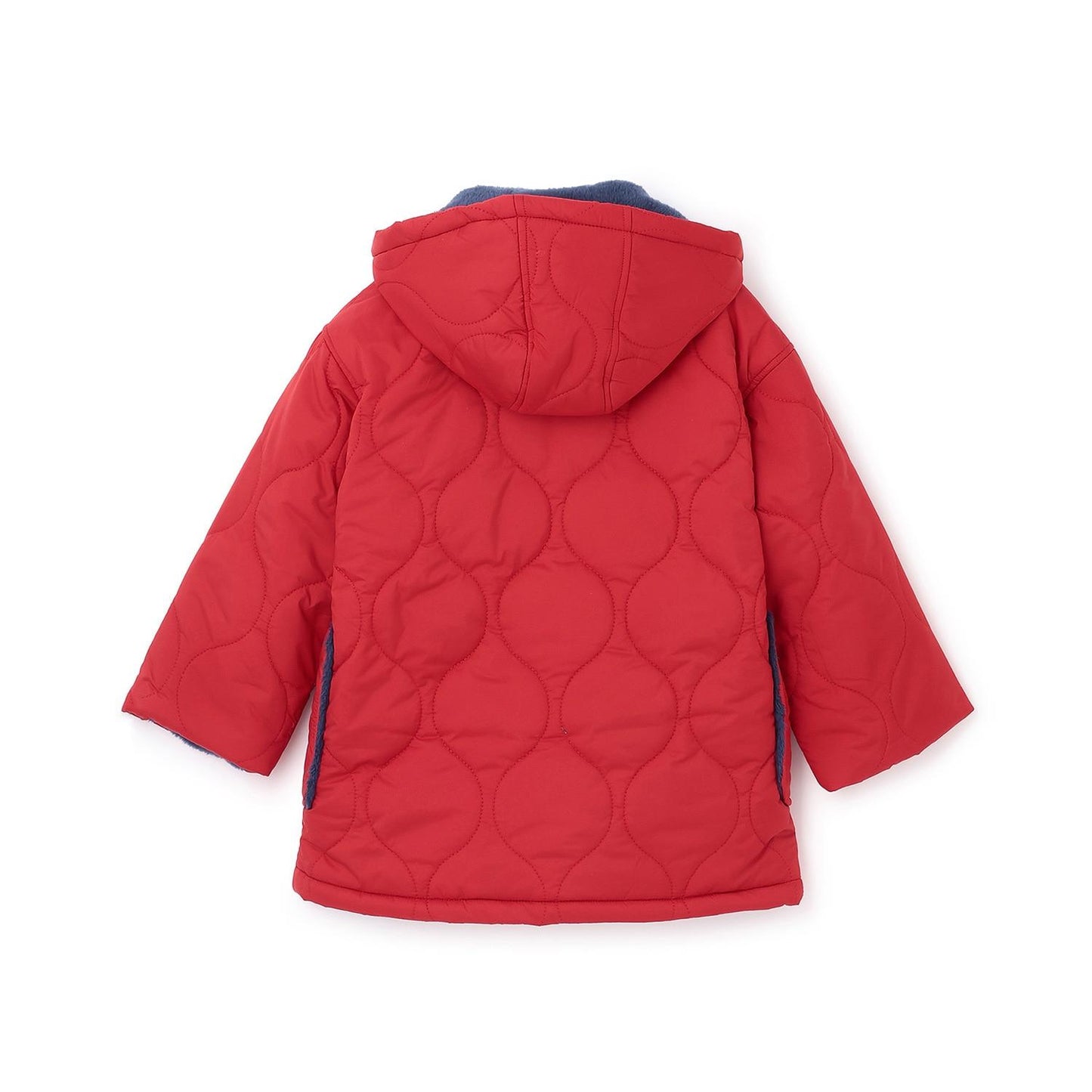 菱格絎縫牛角扣大衣