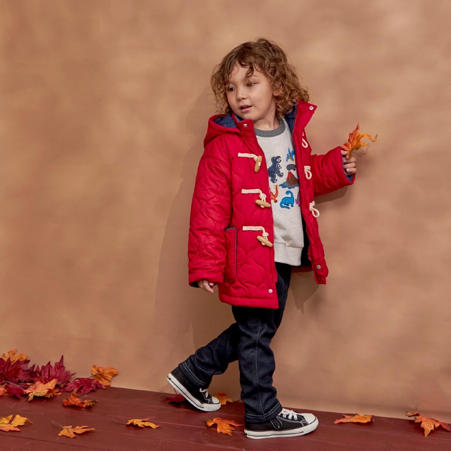 菱格絎縫牛角扣大衣