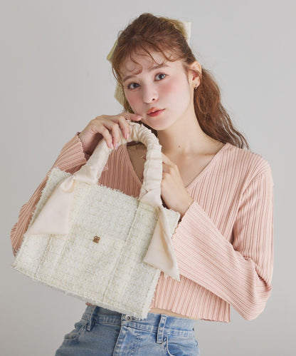 褶皺手柄迷你托特包