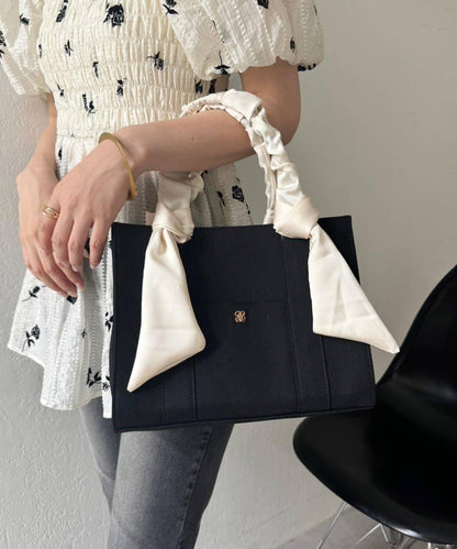 褶皺手柄迷你托特包