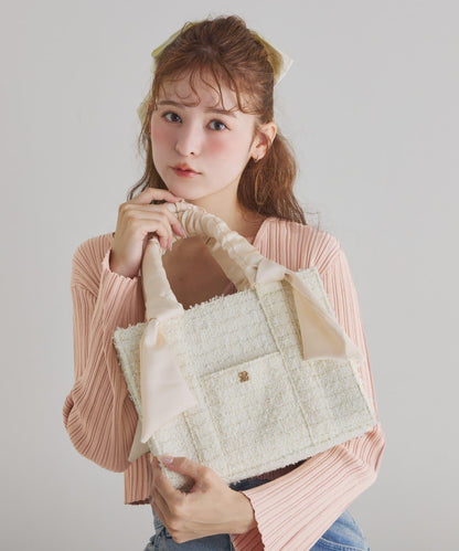 褶皺手柄迷你托特包