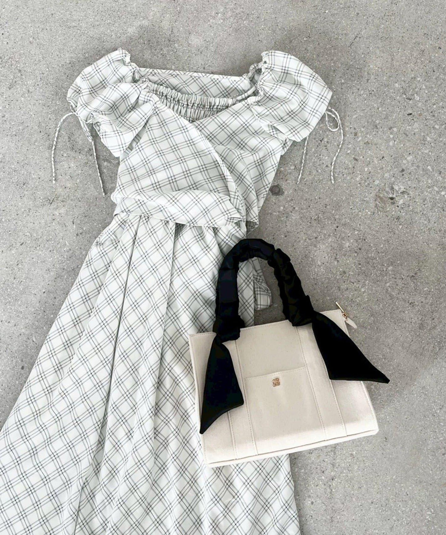 褶皺手柄迷你托特包