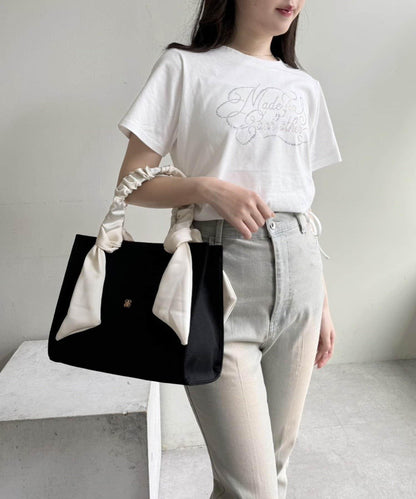 褶皺手柄迷你托特包