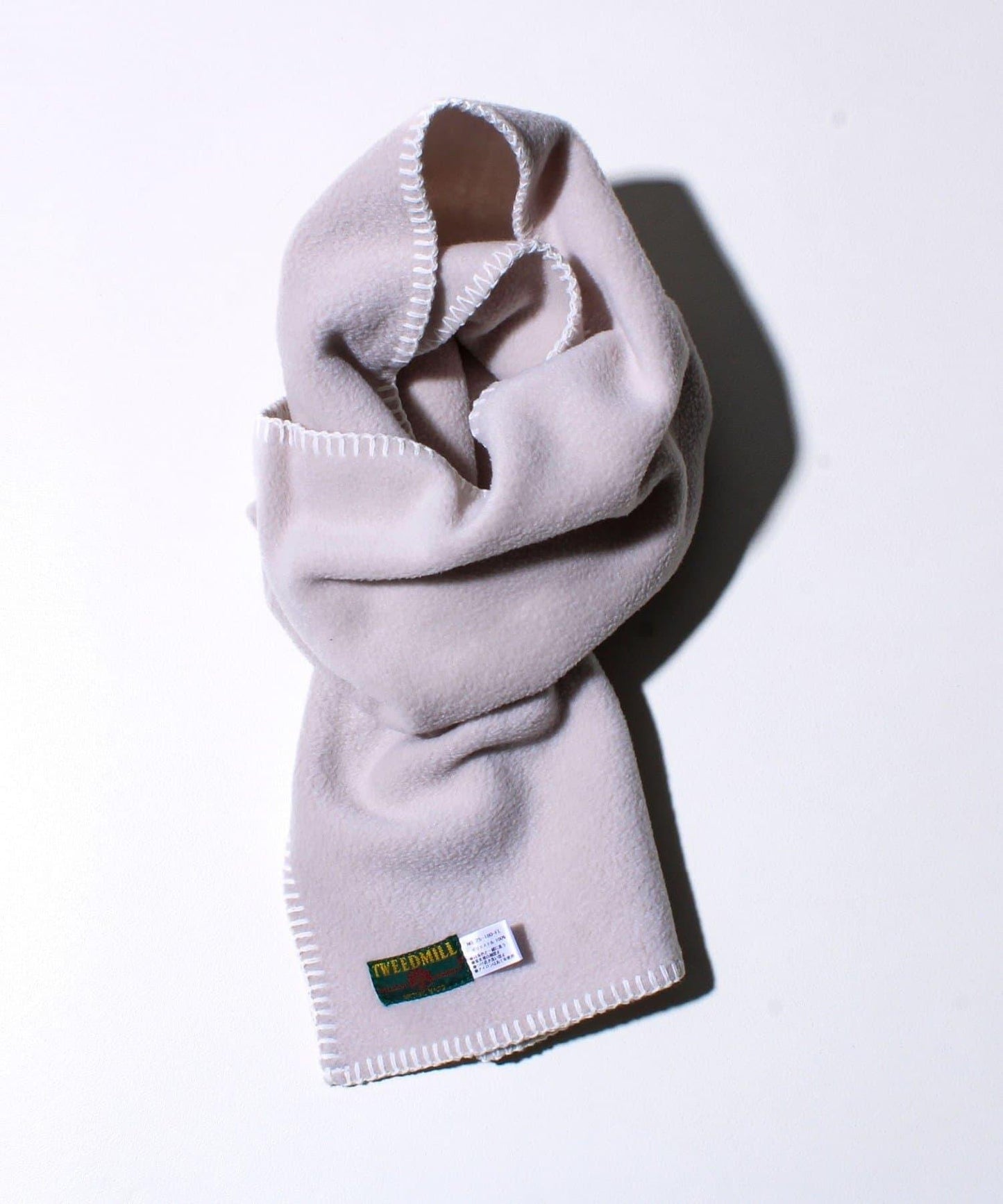 【GLOSTER聯名】【TWEEDMILL】毯縫拼接羊羔絨圍巾