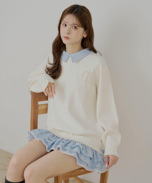 多穿法襯衫疊穿針織連衣裙