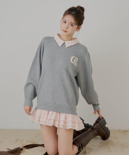 多穿法襯衫疊穿針織連衣裙