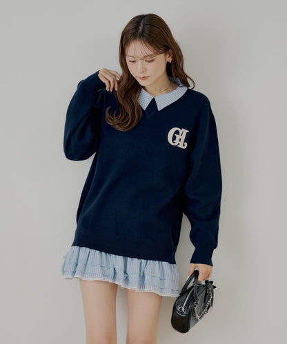 多穿法襯衫疊穿針織連衣裙