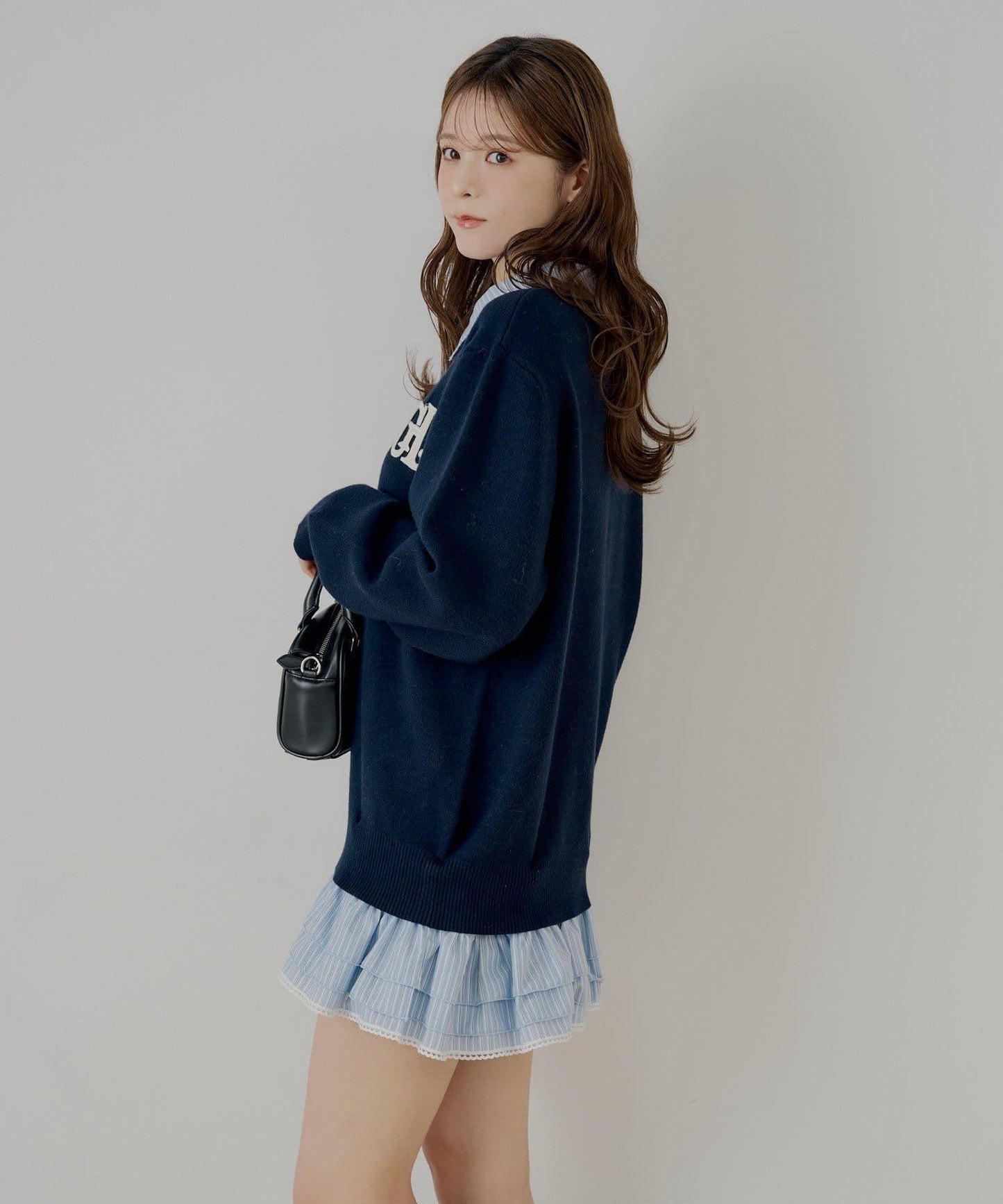 多穿法襯衫疊穿針織連衣裙