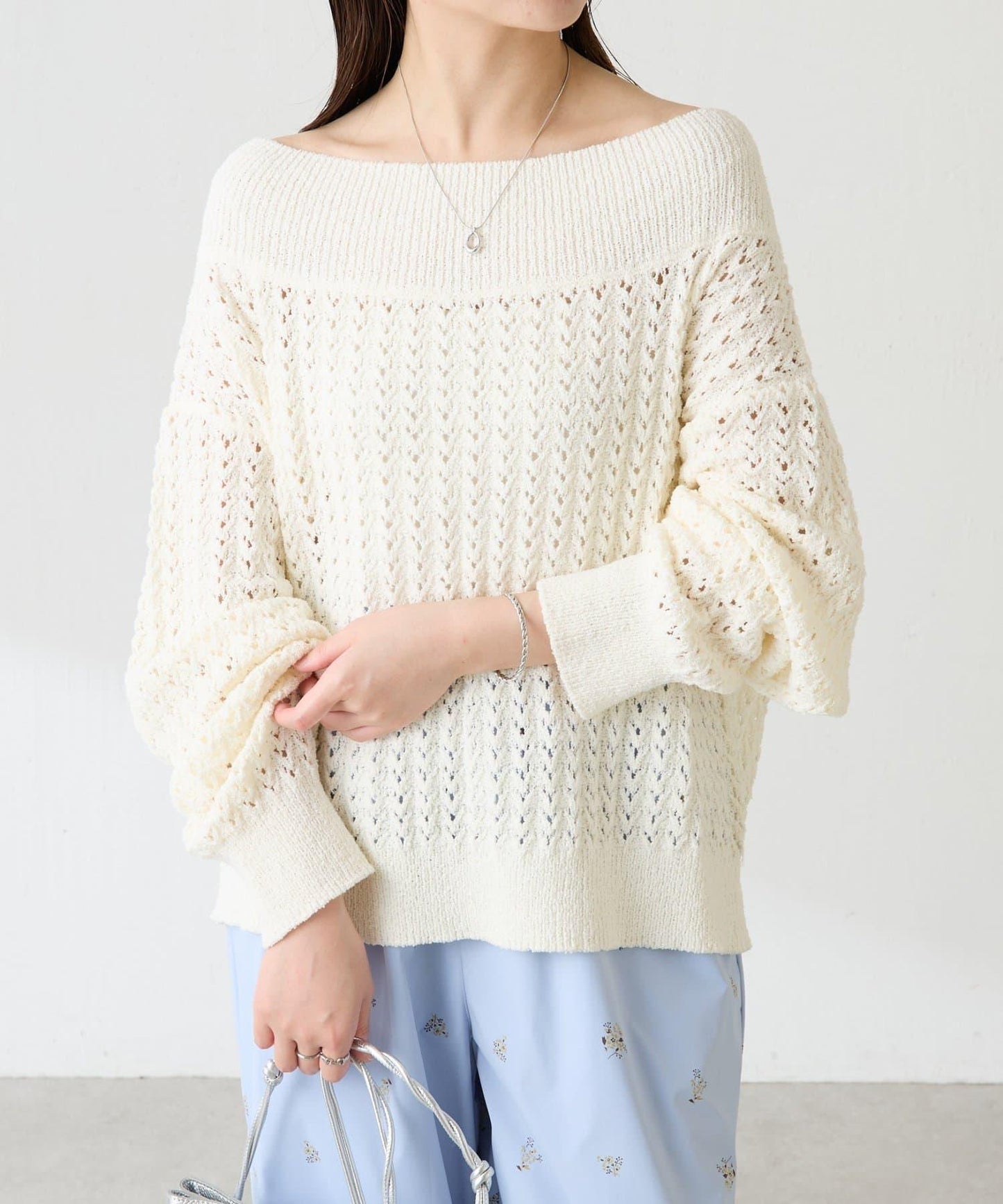 【可穿至春季】蕾絲拼接針織衫