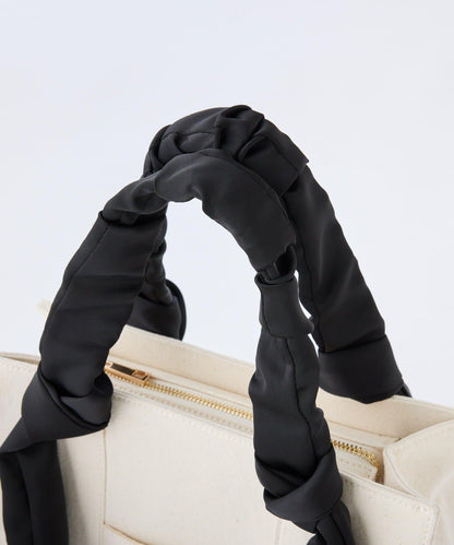 褶皺手柄迷你托特包