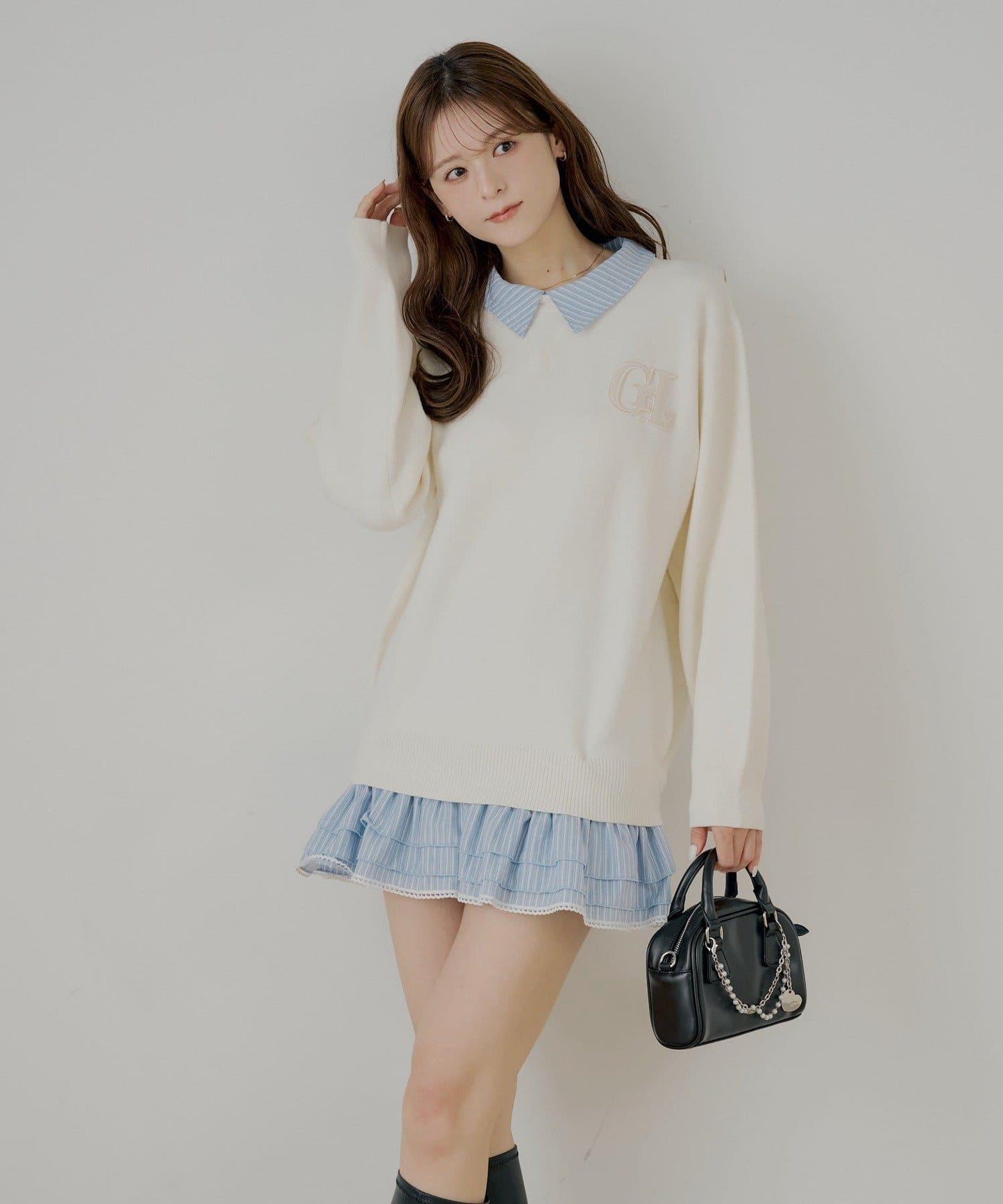 多穿法襯衫疊穿針織連衣裙