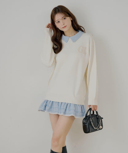 多穿法襯衫疊穿針織連衣裙