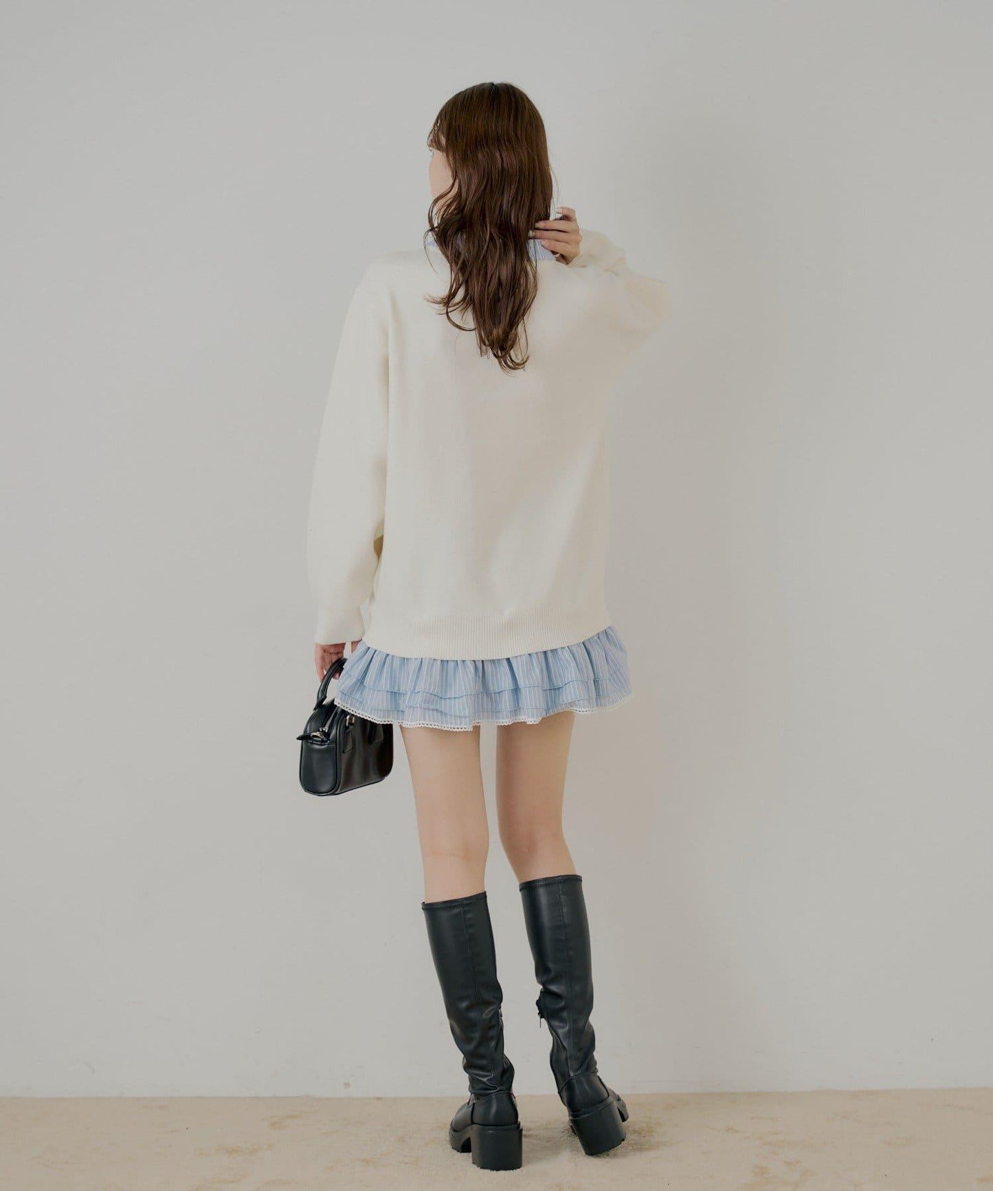 多穿法襯衫疊穿針織連衣裙