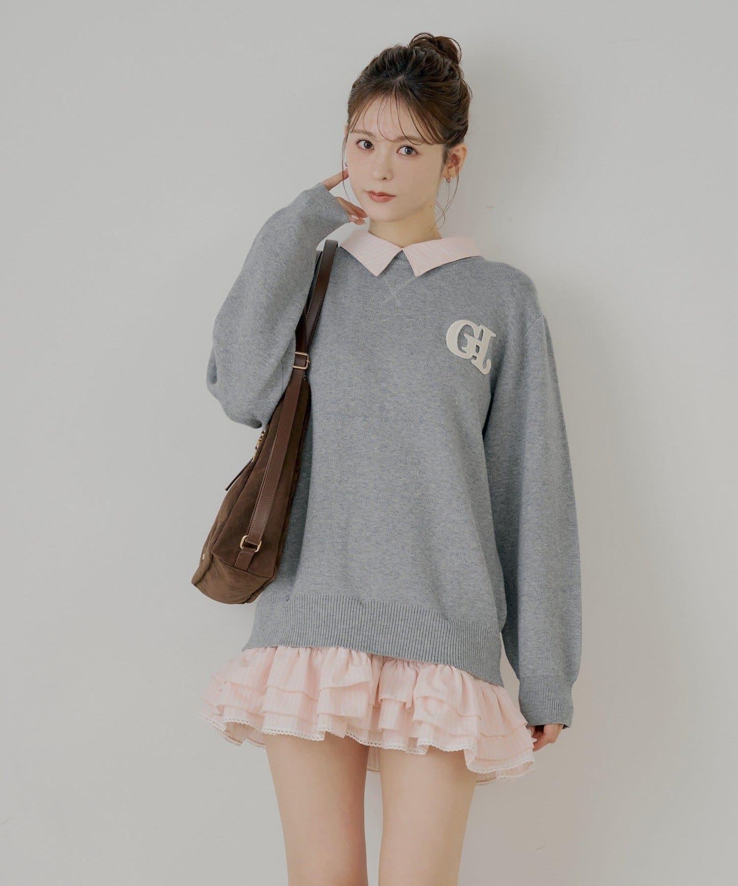 多穿法襯衫疊穿針織連衣裙