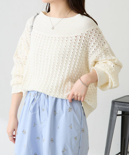 【可穿至春季】蕾絲拼接針織衫