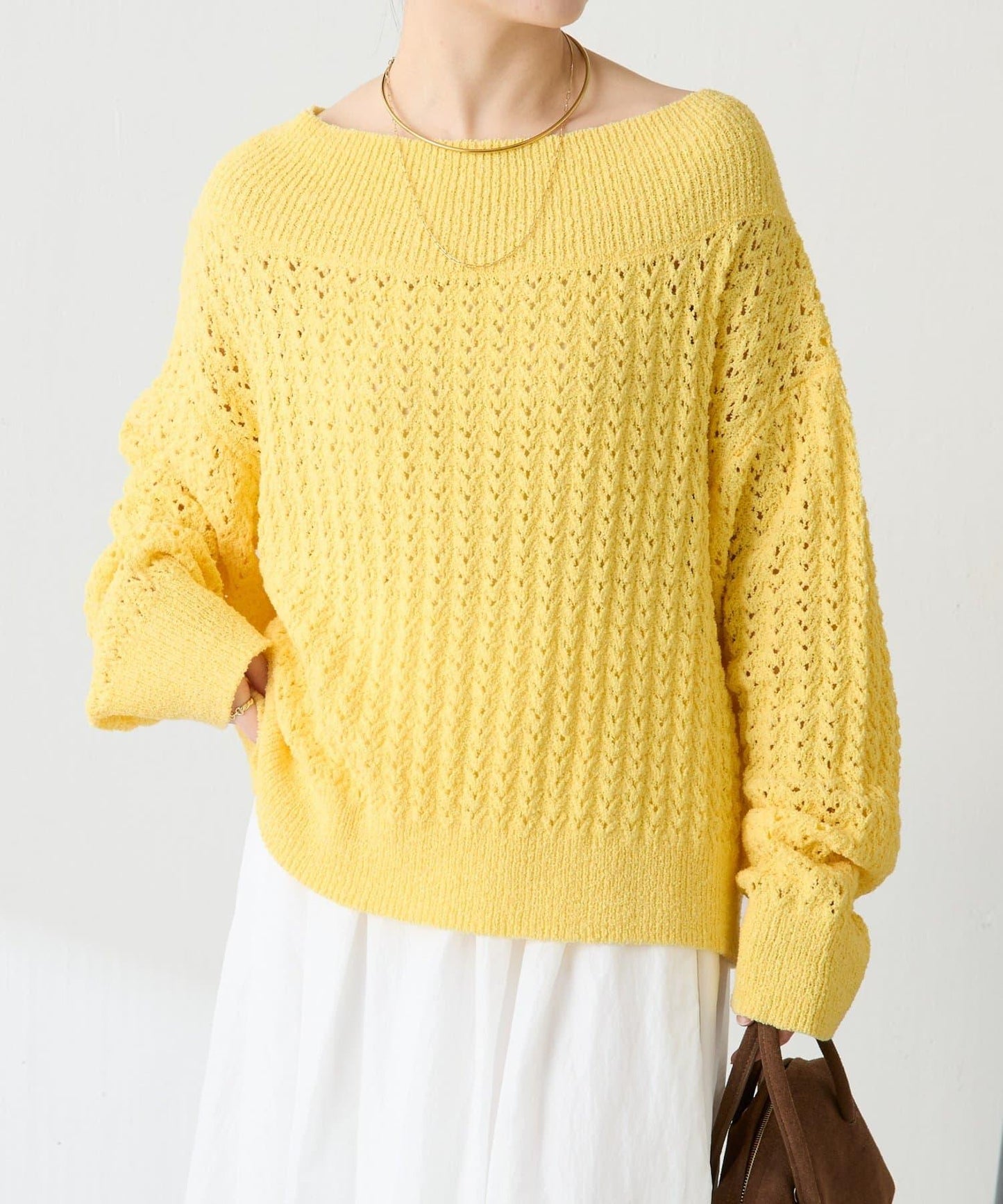 【可穿至春季】蕾絲拼接針織衫