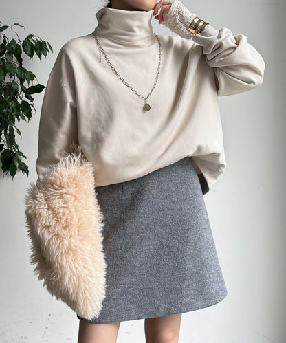 加絨高領套頭衫