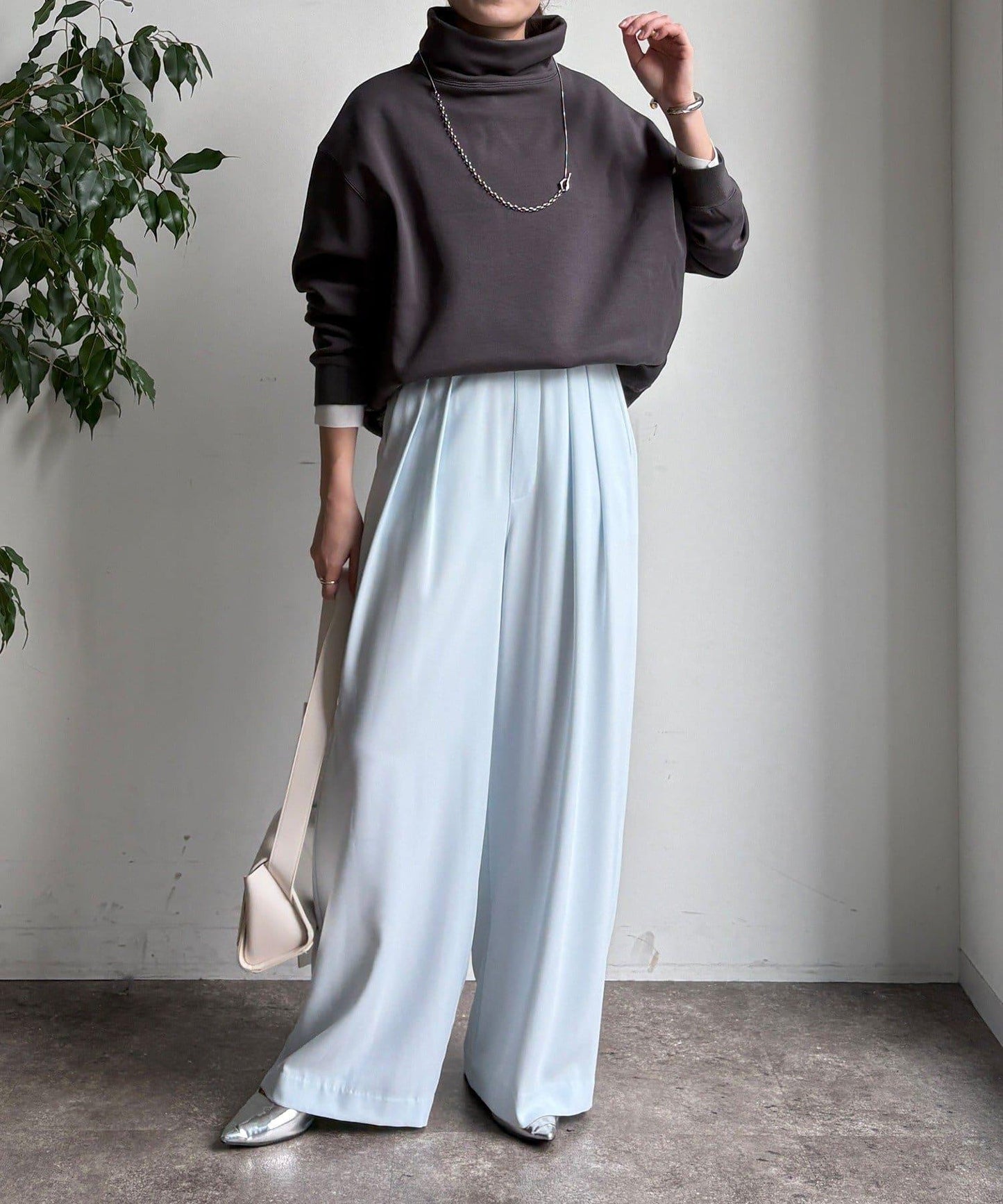 加絨高領套頭衫