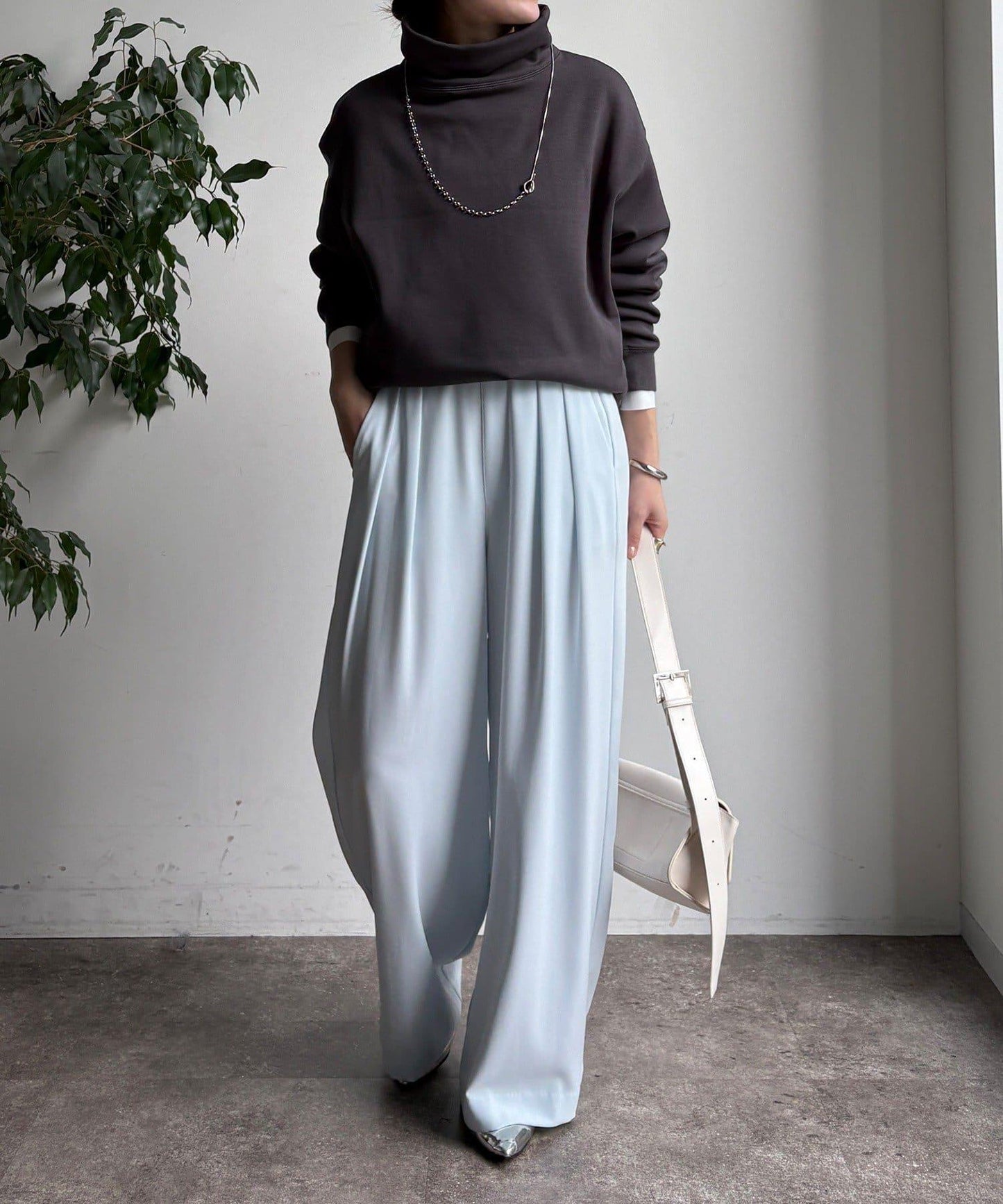 加絨高領套頭衫